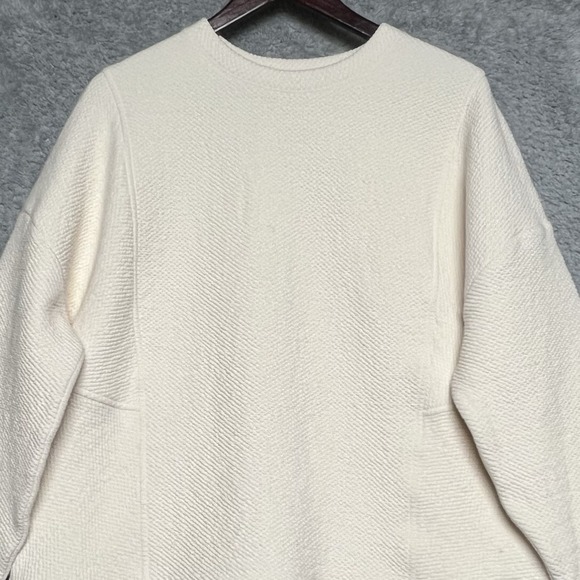 Calia Sweatshirt Tunic Womens Large Ivory Cream Elevate Side Zip Athleisure - Picture 3 of 14